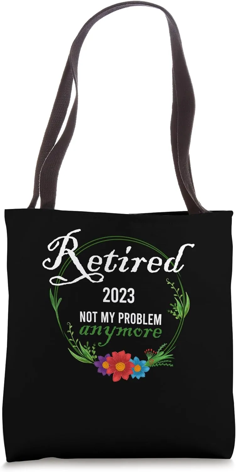 Retirement Plan Floral Flower Pension Retire Coworker Tote Bag