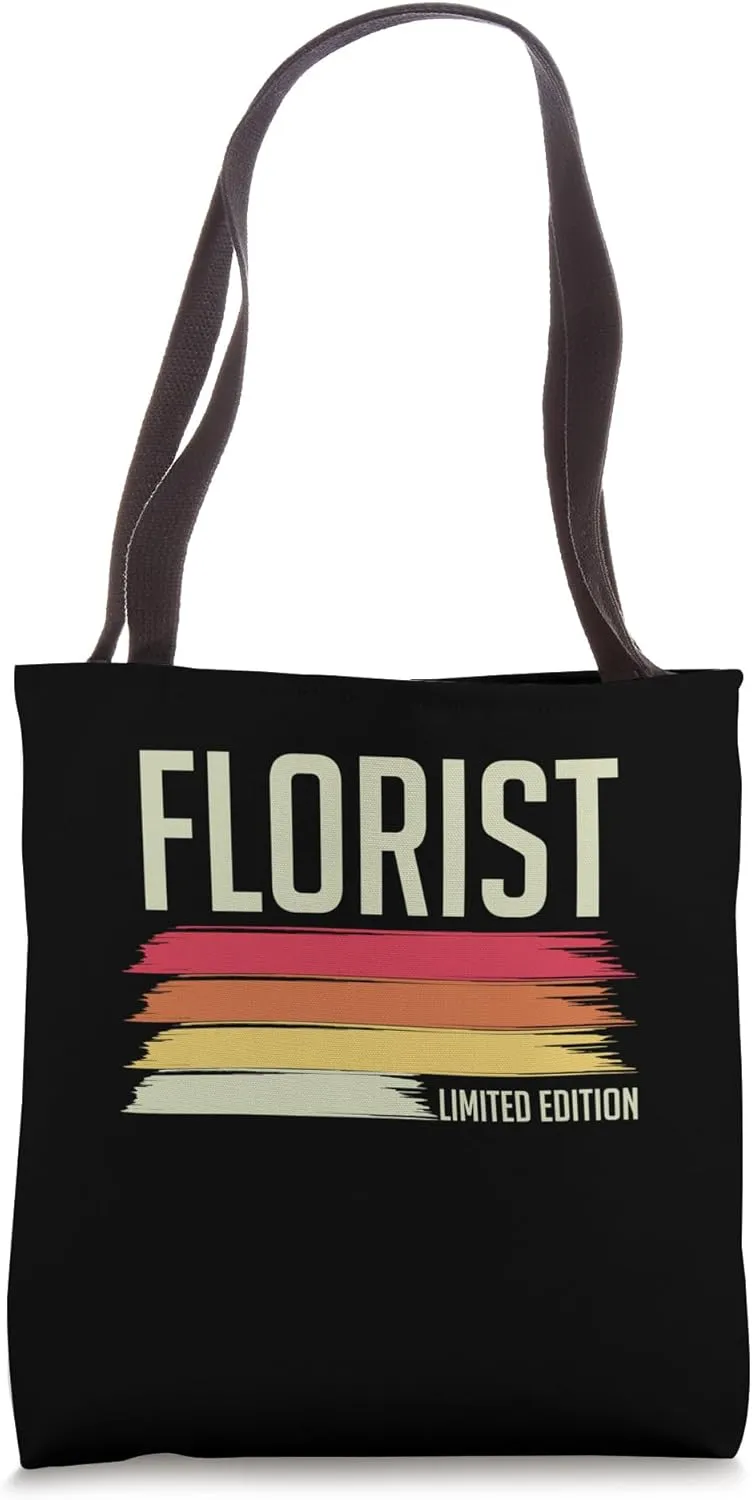 Retro Flower Vintage Floral Designer Florist Limited Edition Tote Bag
