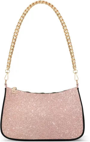 Rose Gold Glitter Shoulder Purse, Small Purses for Women Trendy