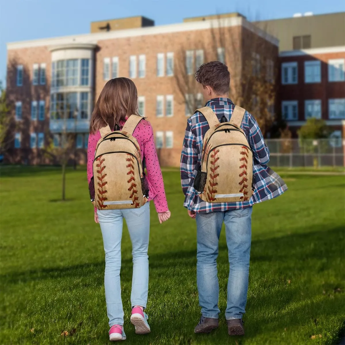 Rugby Ball School Backpack for Boys Girls Teens Football College Students Backpack Laptop Backpack Travel Backpacks Bookbag Daypack