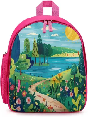 Rural Landscape Painting Travel Backpack Casual Bag Lightweight Hiking Backpacks for Business, Travelling, Hiking