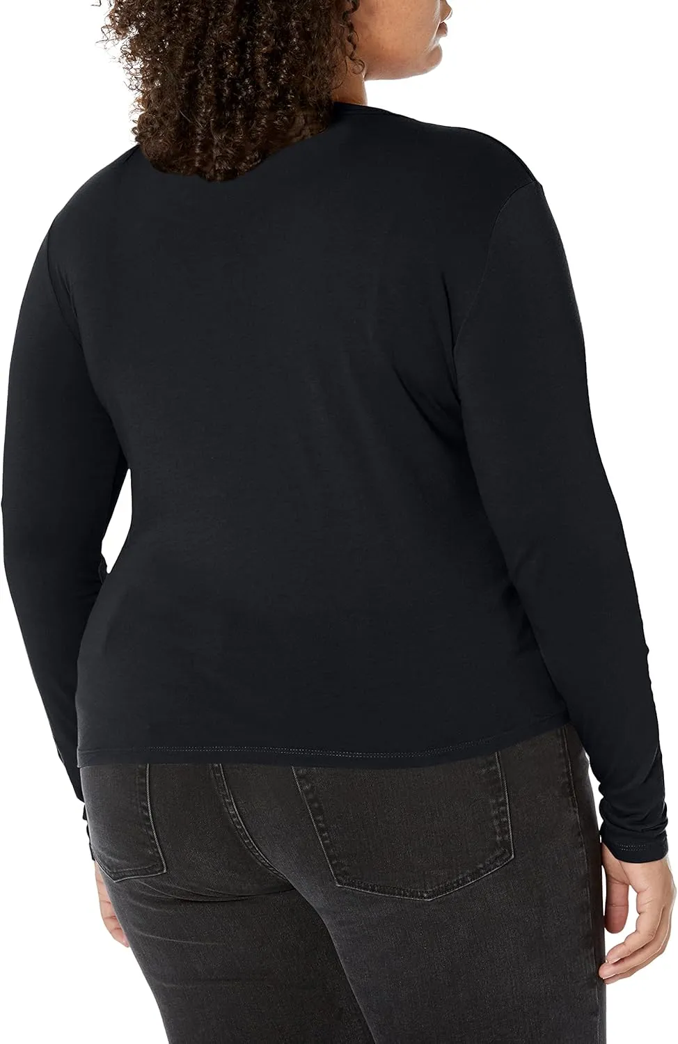 RVCA Women's Red Stitch Long Sleeve Graphic Tee Shirt