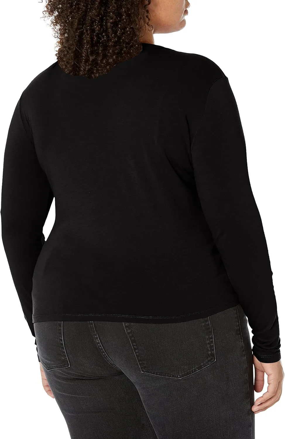 RVCA Women's Red Stitch Long Sleeve Graphic Tee Shirt