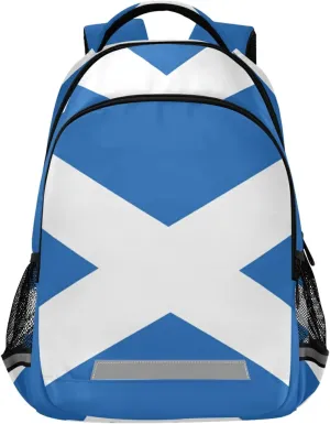 Scotland Flag Backpack for Girls Kids Boys School Bookbags,Student Laptop Backpack Carrying Bag Casual Lightweight Travel Sports Day Packs
