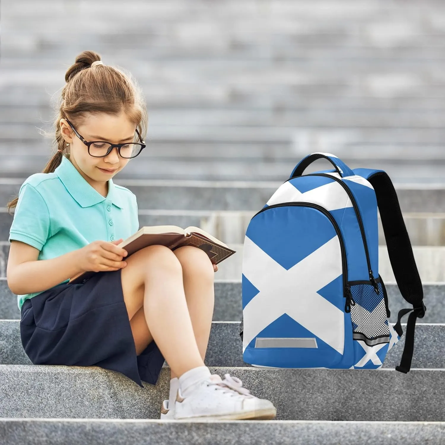 Scotland Flag Backpack for Girls Kids Boys School Bookbags,Student Laptop Backpack Carrying Bag Casual Lightweight Travel Sports Day Packs