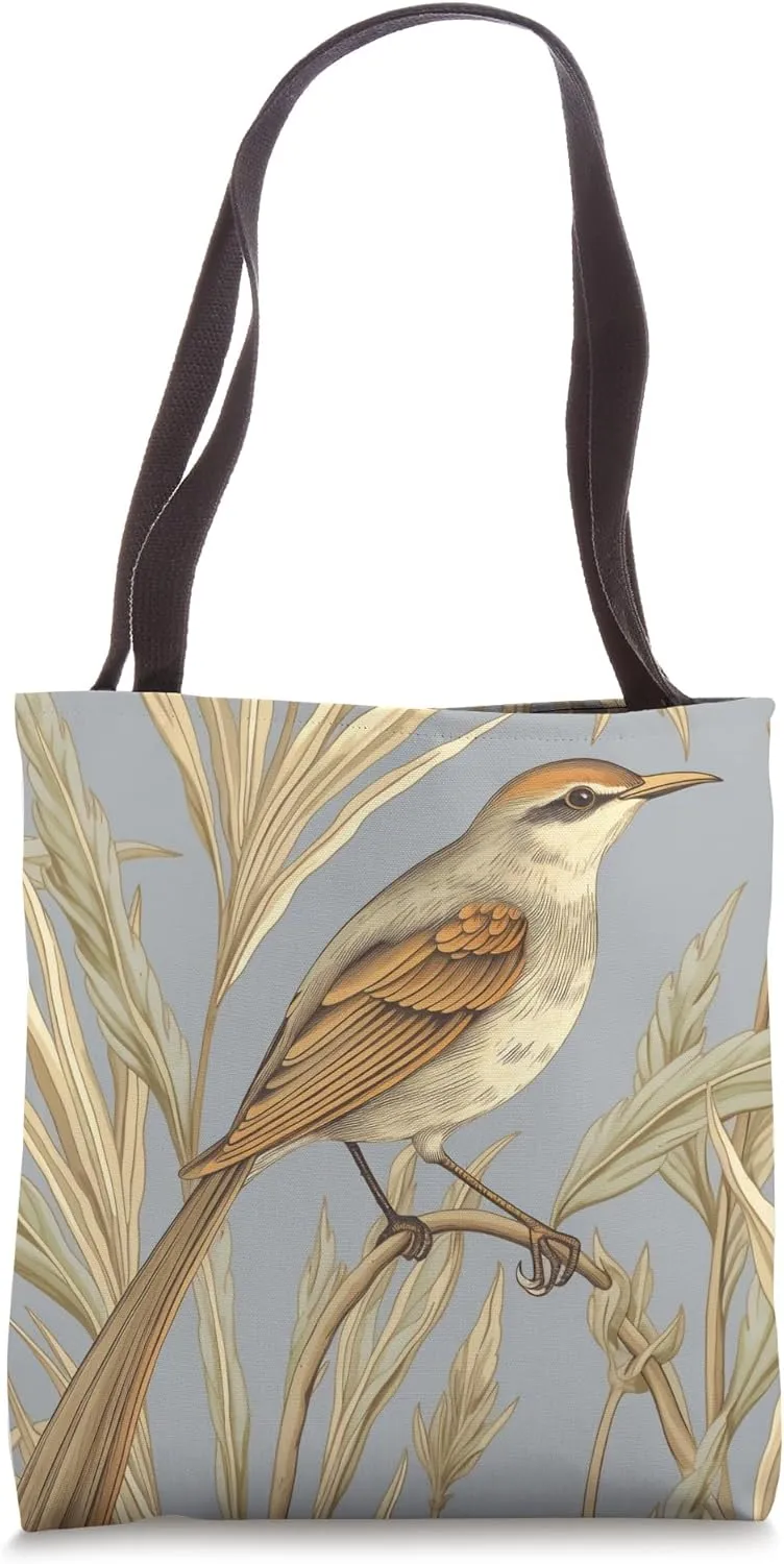 Sedge Wren Floral - William Morris Art Nouveau Tote Bag