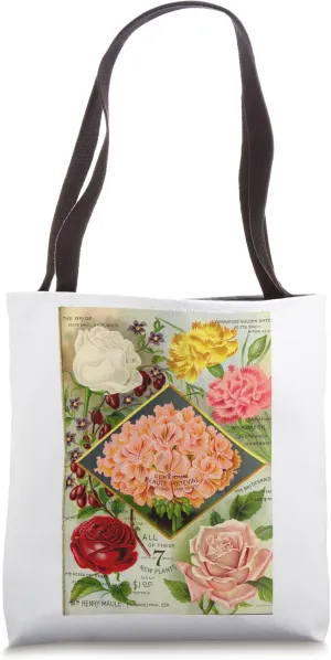 Seed Catalogue Cottage Core Tote Bag