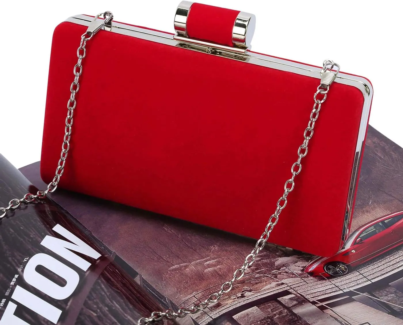 Selighting Elegant Velvet Clutch Evening Bags for Women Formal Wedding Party Clutch Purse Prom Cocktail Handbags