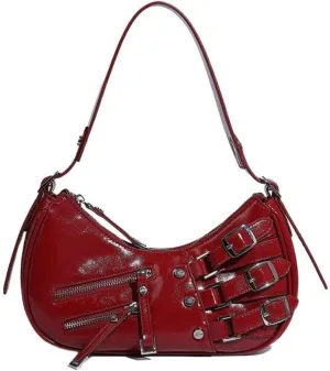 Shoulder Purse for Women, Leather Women's Handbag Y2k Aesthetic Coquette Shoulder Bag Hobo Punk Trendy Ladies Purse
