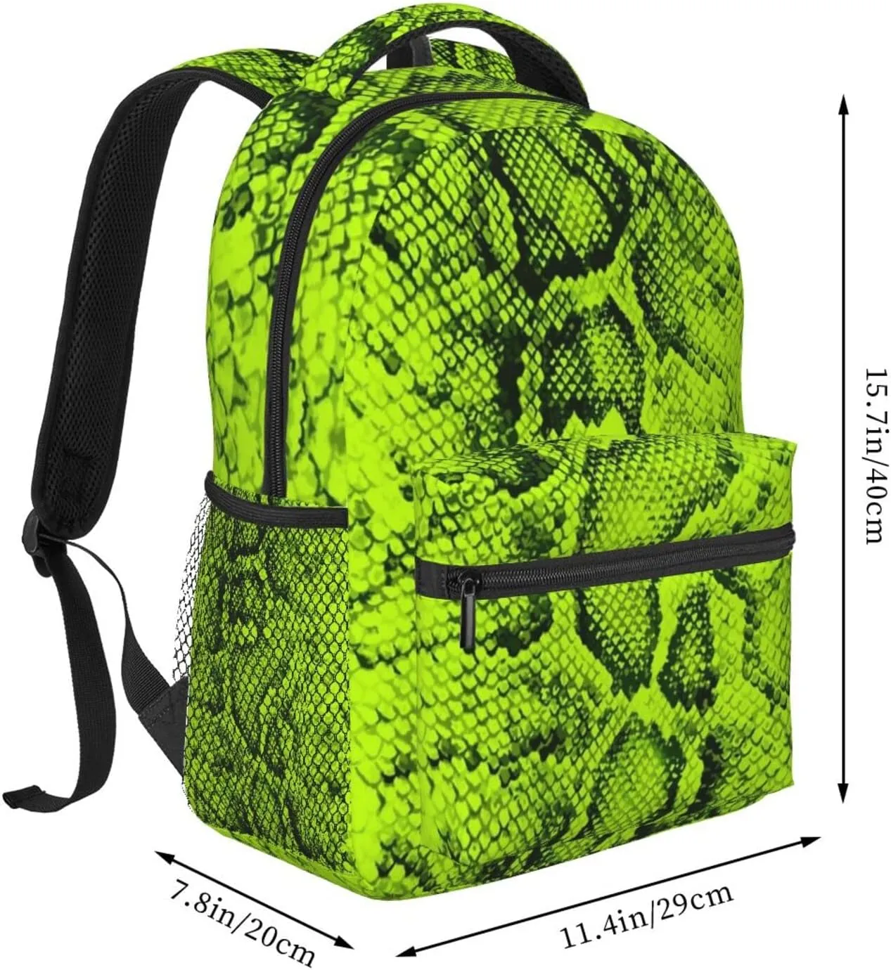 Snake Skin Backpack Funny Laptop Backpack Snake Tablet Travel Picnic Travel Bag Animal Skin Laptop Bag