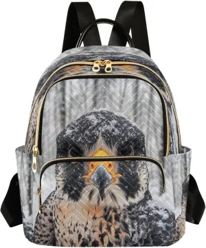 Snow Falcon Women Backpack Purse Fashion Ladies Shoulder Bag Casual College Travel Backpacks Bag Small