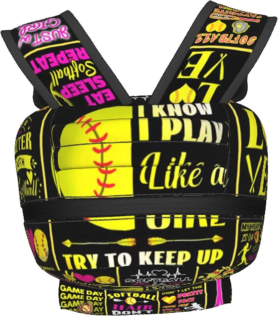 Softball Backpack School Bookbags Durable Softball Ball School Backpacks Travel Backpack Sport Daypack for Kids Girls Boys Adults Gifts 16 Inch