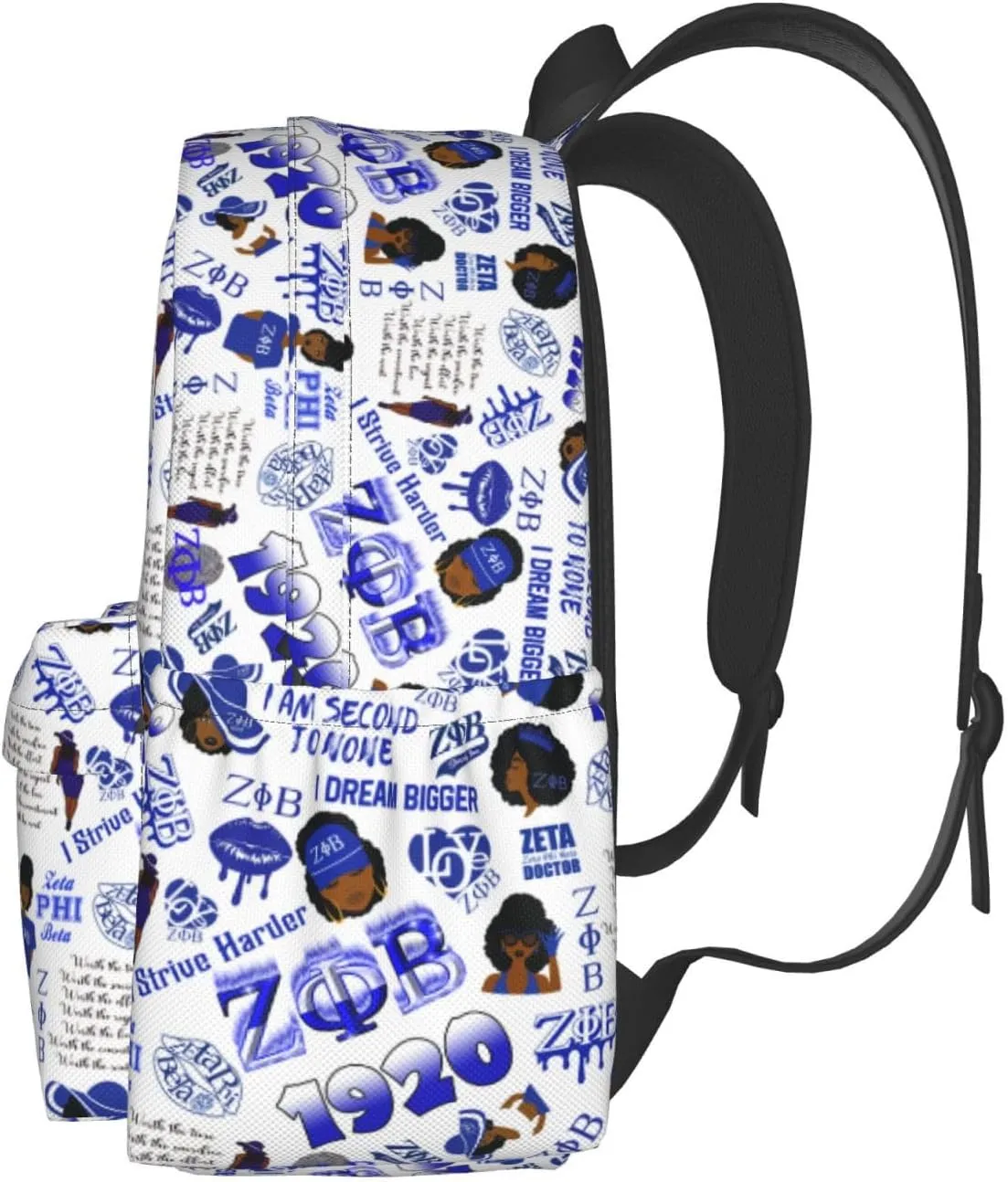 Sorority Zeta Backpack 17 ", Features Your Sorority'S Logo And Quotes For A Personalized Touch. This Unique And Customized Backpack Is Perfect For Jogging And Hiking