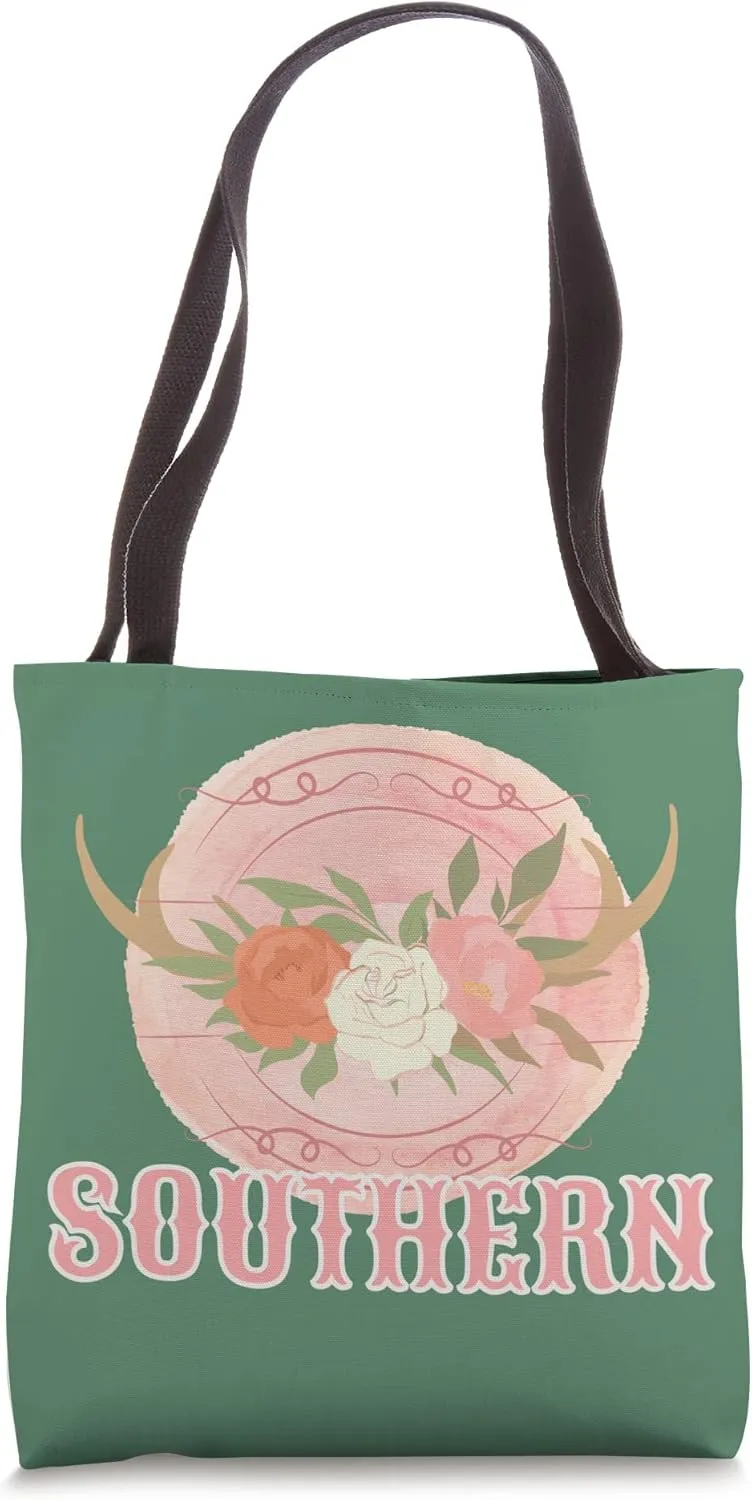 Southerners Fun Boho Floral Western Country Chic Fashion Fun Tote Bag