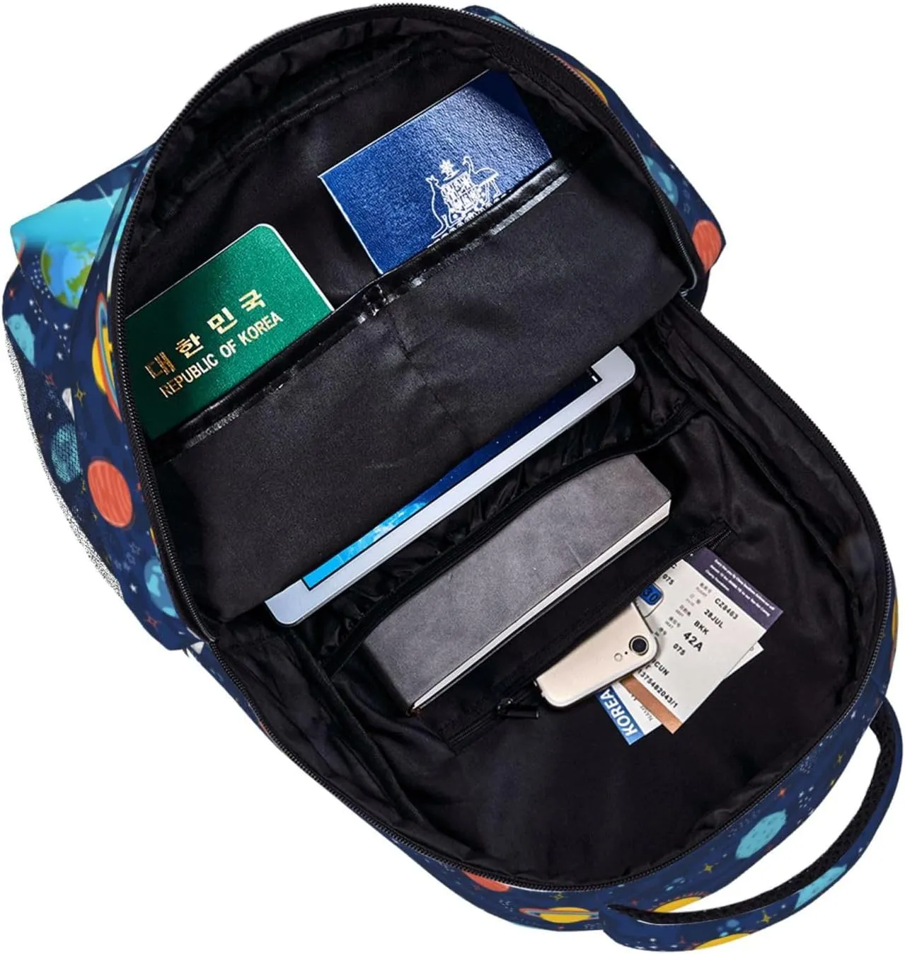 Space Moon Spacecraft Bookbag Universe Back Pack Planet Book Bag Spaceship Backpacks Galaxy Space Ship Backpacks Funny Astronaut Back Packs Rocket Bookbag Stars Book Bag Cute Space Bookbag