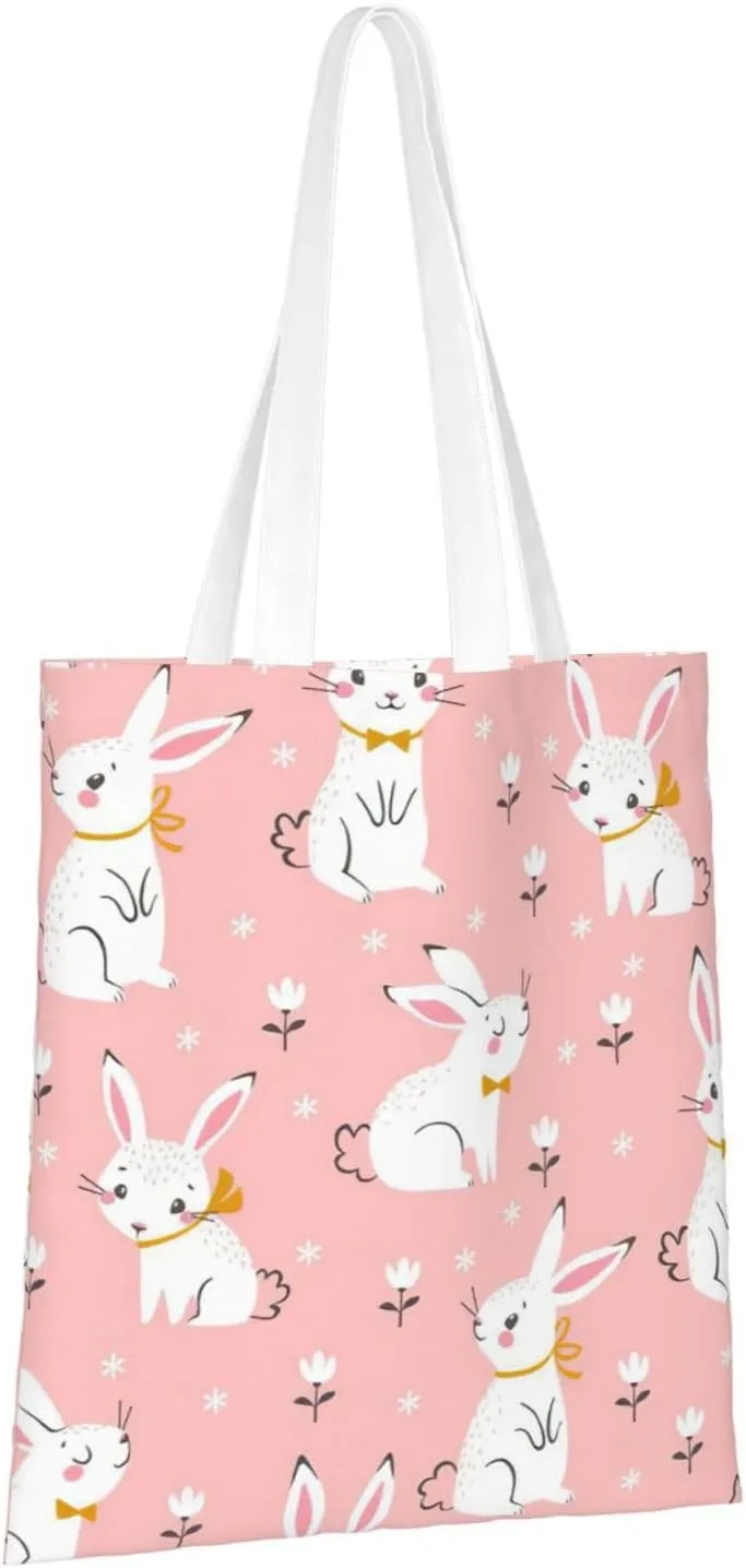 SSIMOO Dog Floral Fashion Canvas Tote Bag-Personalized Handbag,Multifunctional Bag,Elegant And Minimalist