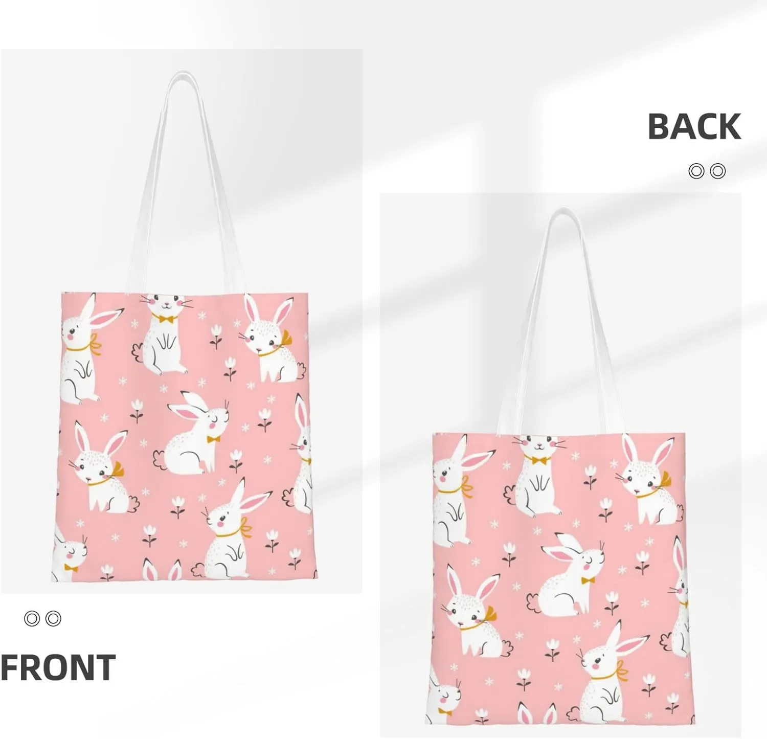 SSIMOO Dog Floral Fashion Canvas Tote Bag-Personalized Handbag,Multifunctional Bag,Elegant And Minimalist