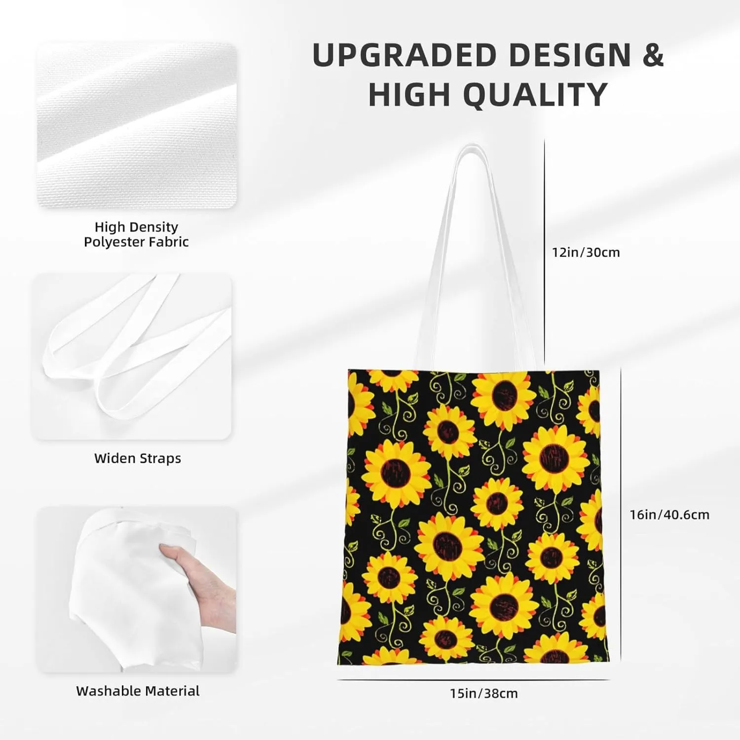 SSIMOO Dog Floral Fashion Canvas Tote Bag-Personalized Handbag,Multifunctional Bag,Elegant And Minimalist