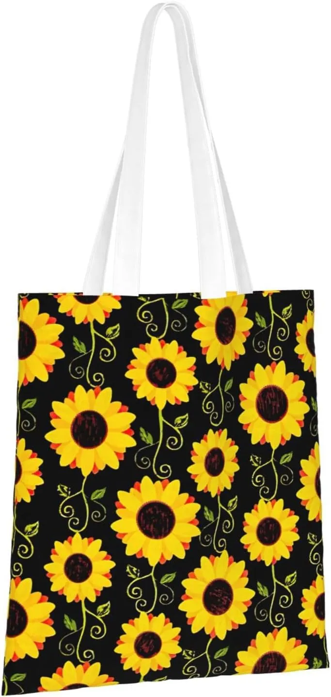 SSIMOO Dog Floral Fashion Canvas Tote Bag-Personalized Handbag,Multifunctional Bag,Elegant And Minimalist