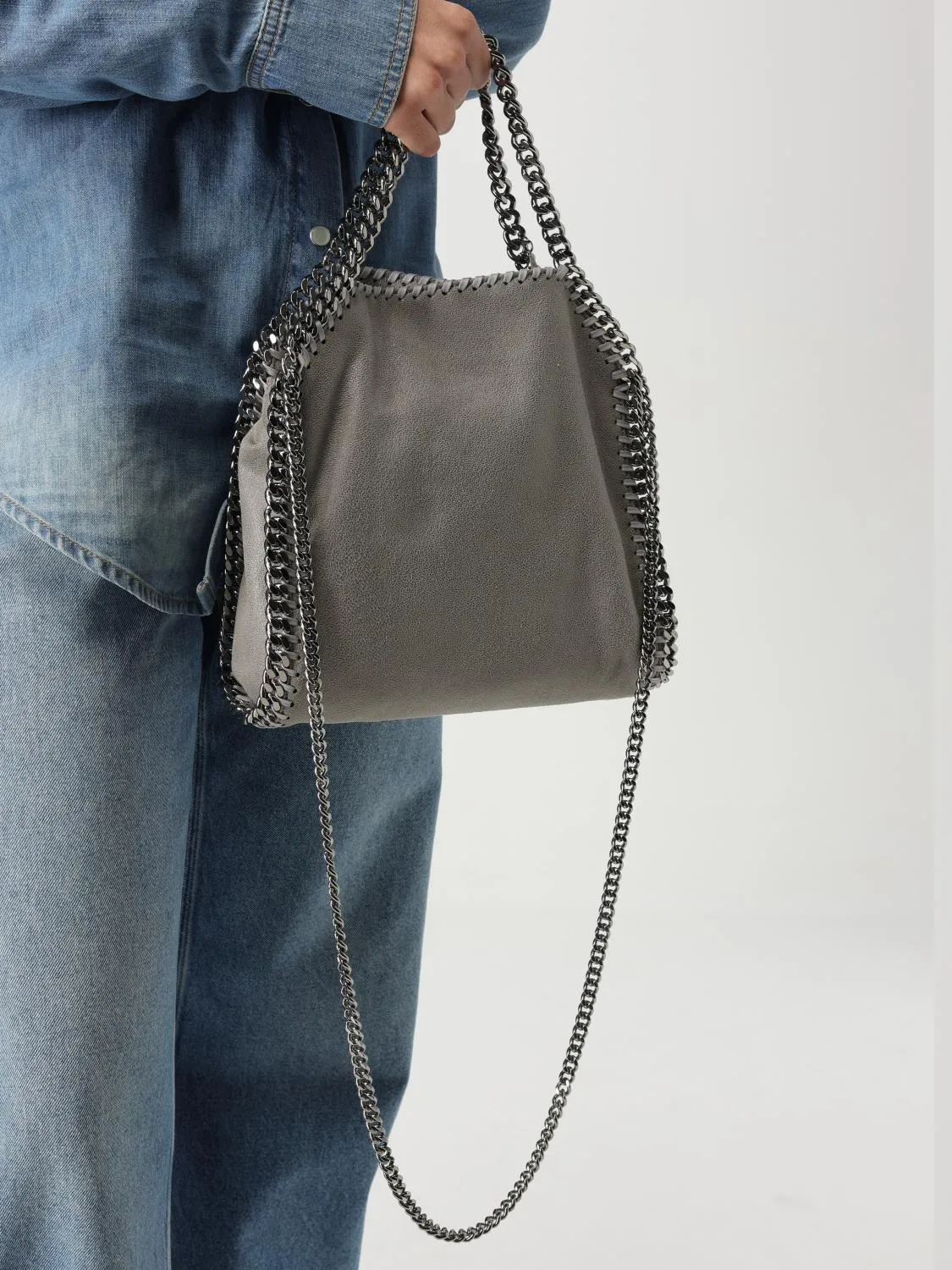 Stella Mccartney Tote Bags Woman Grey