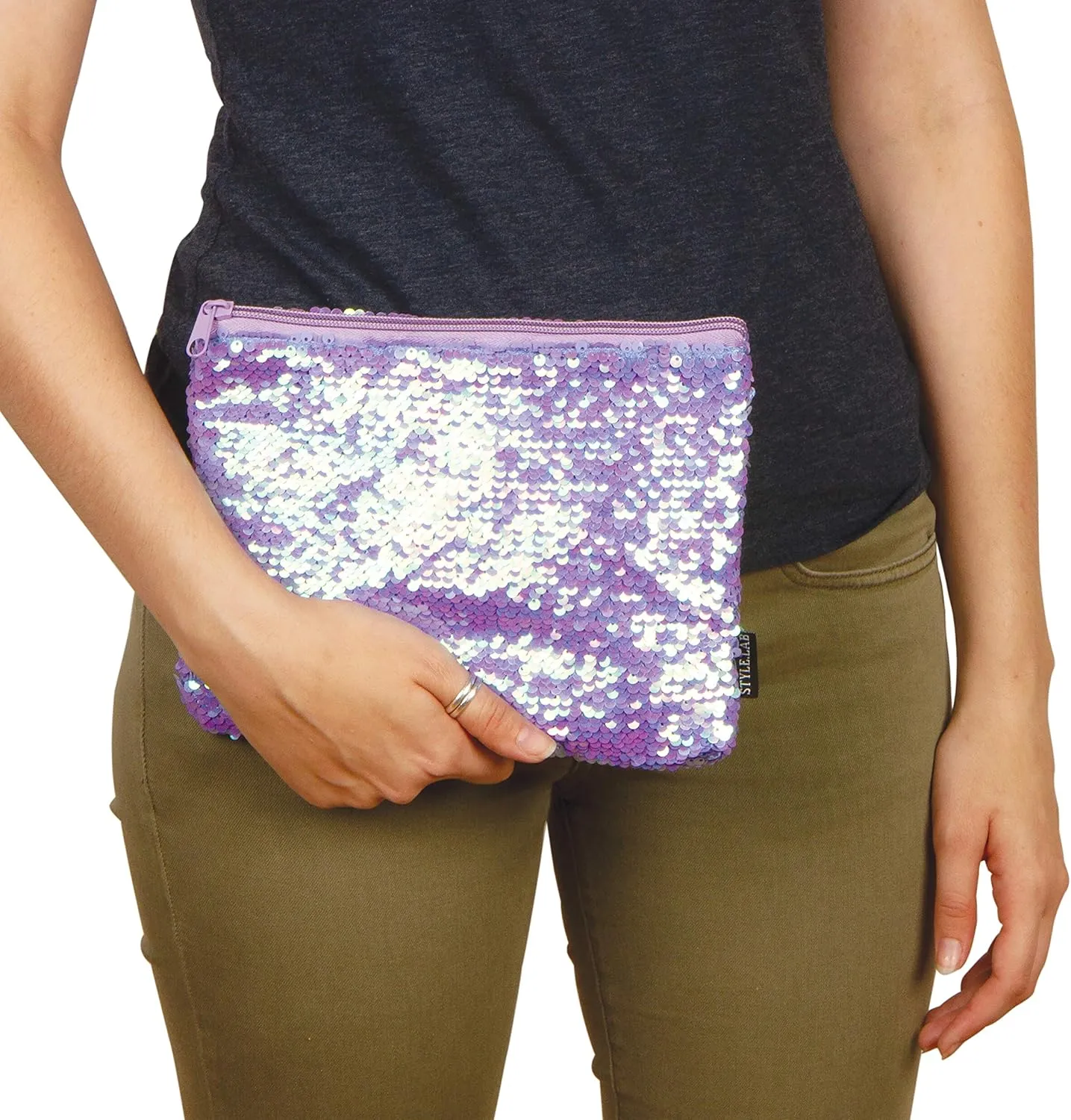 Style.Lab Fashion Angels Periwinkle Irid/Matte Magic Sequin Pouch