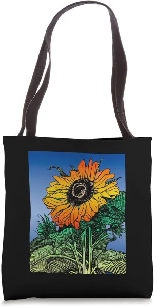 Sunflower Aesthetic Floral Fashion Graphic Garden Design Tote Bag