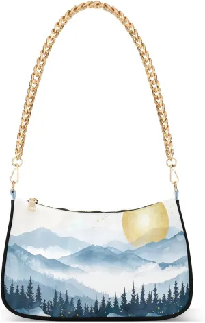 Sunshine Mountain Women's Tote Chain Shoulder Bag, Classic Wedding Party Wallet, Handbag