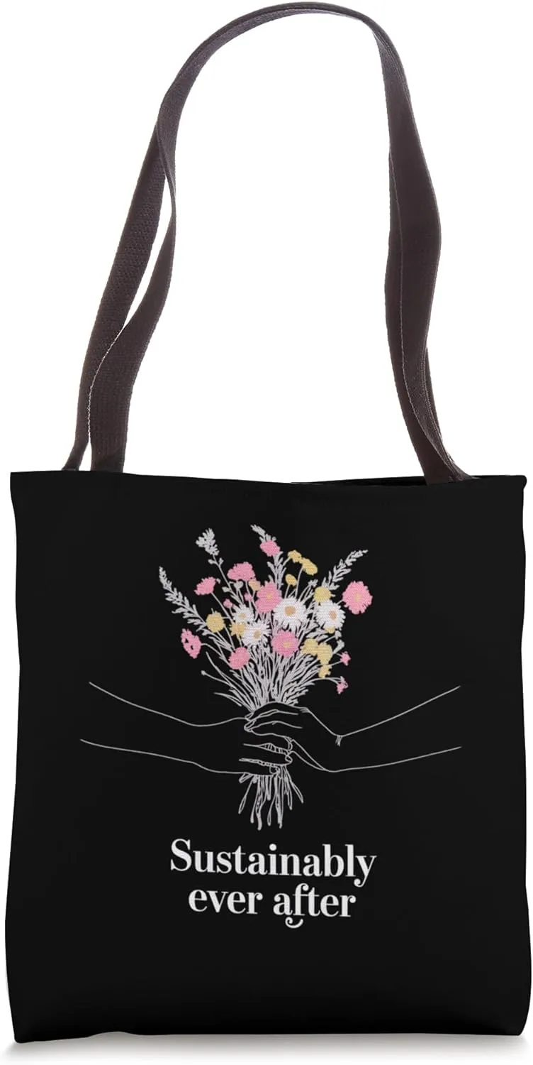 Sustainably Ever After Floral Design Tote Bag