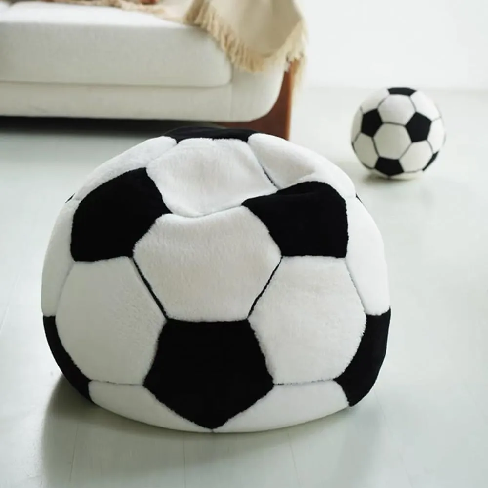 SXBCyan Stuffed Animal Storage Bean Bag Chair for Kids and Adults Faux Rabbit Fur Bean Bag Chair Cover Without Filler for Organizing Toddler and Kids' Rooms Plush Toys