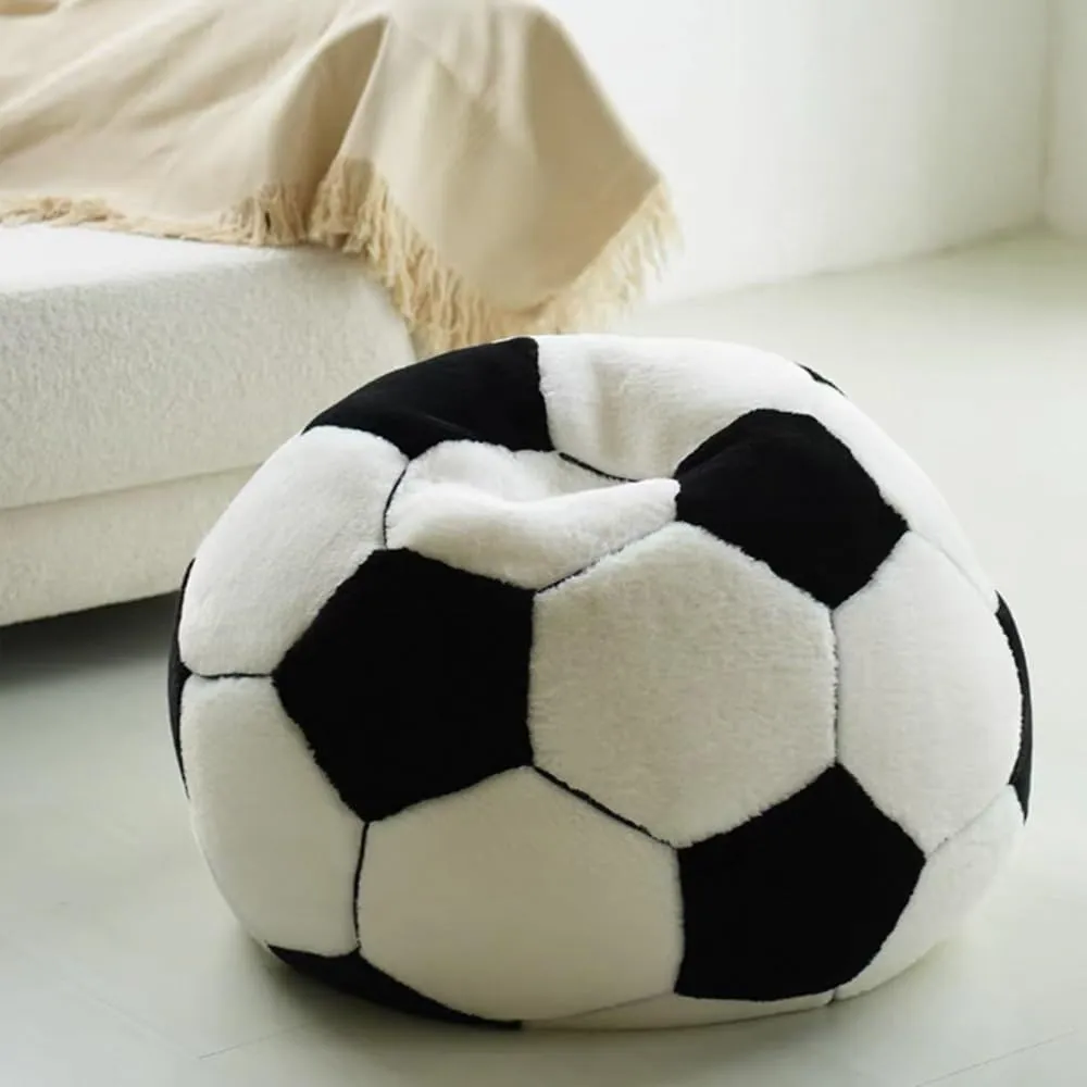 SXBCyan Stuffed Animal Storage Bean Bag Chair for Kids and Adults Faux Rabbit Fur Bean Bag Chair Cover Without Filler for Organizing Toddler and Kids' Rooms Plush Toys