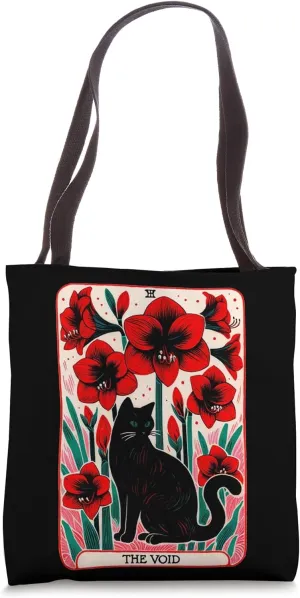 The Void Cat Black Cat Art Tarot Card Tote Bag