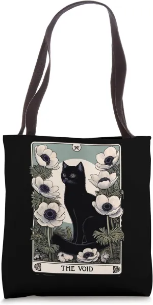 The Void Cat Black Cat Art Tarot Card Tote Bag