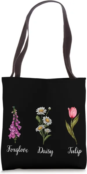 Thimble Daisy Tulip Floral Flower Tote Bag