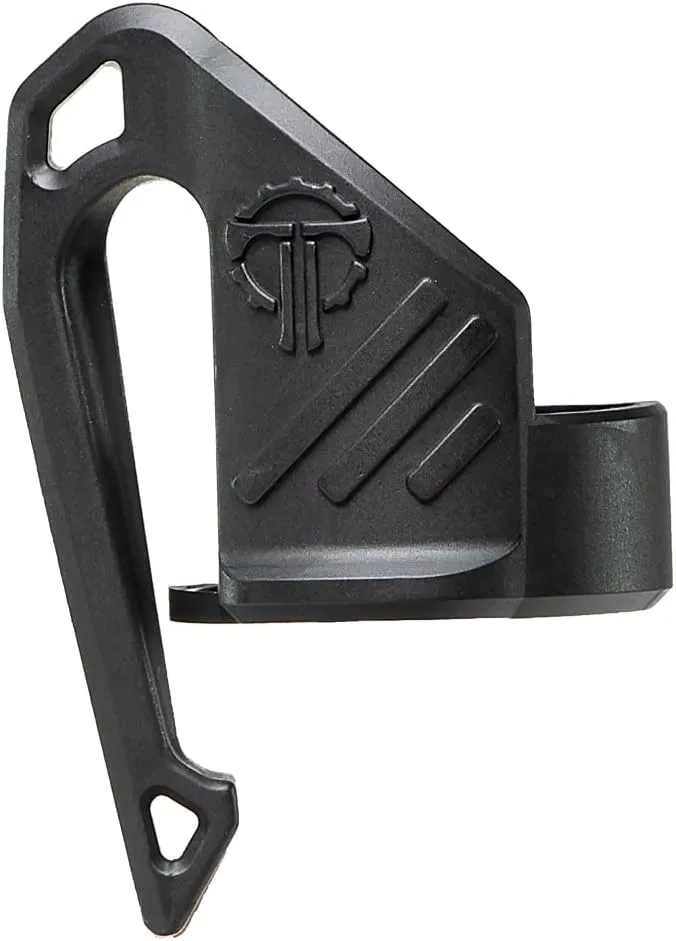 Thyrm Low Profile Carry Clip for Flashlight (LPC Clip, fits Many 1" Diameter Lights, Black) for Pocket or MOLLE Retention, Made in USA