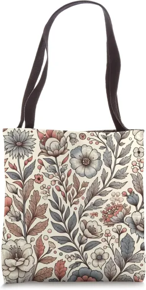 Timeless Delicate Floral Pattern Tote Bag