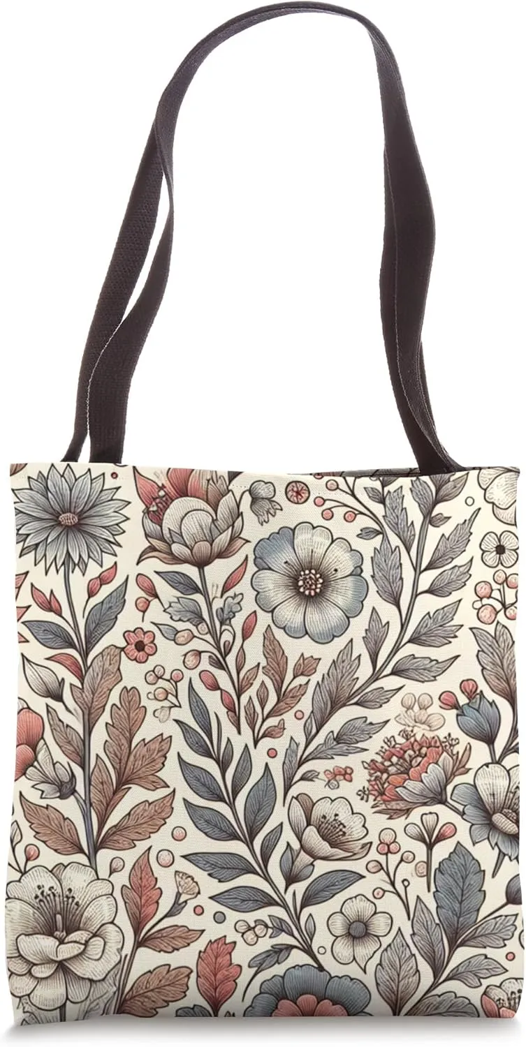 Timeless Delicate Floral Pattern Tote Bag