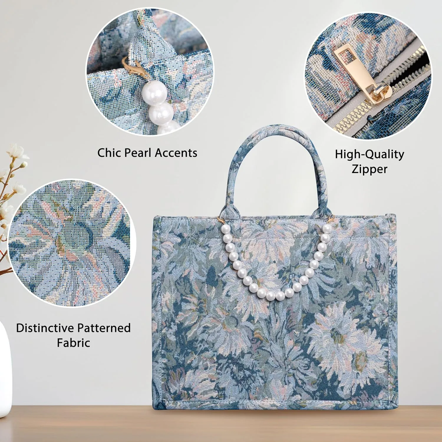 Tote Bag For Women Large Versatile Tote Work Travel Gym Bags Durable Canvas Purse Commute Handbags