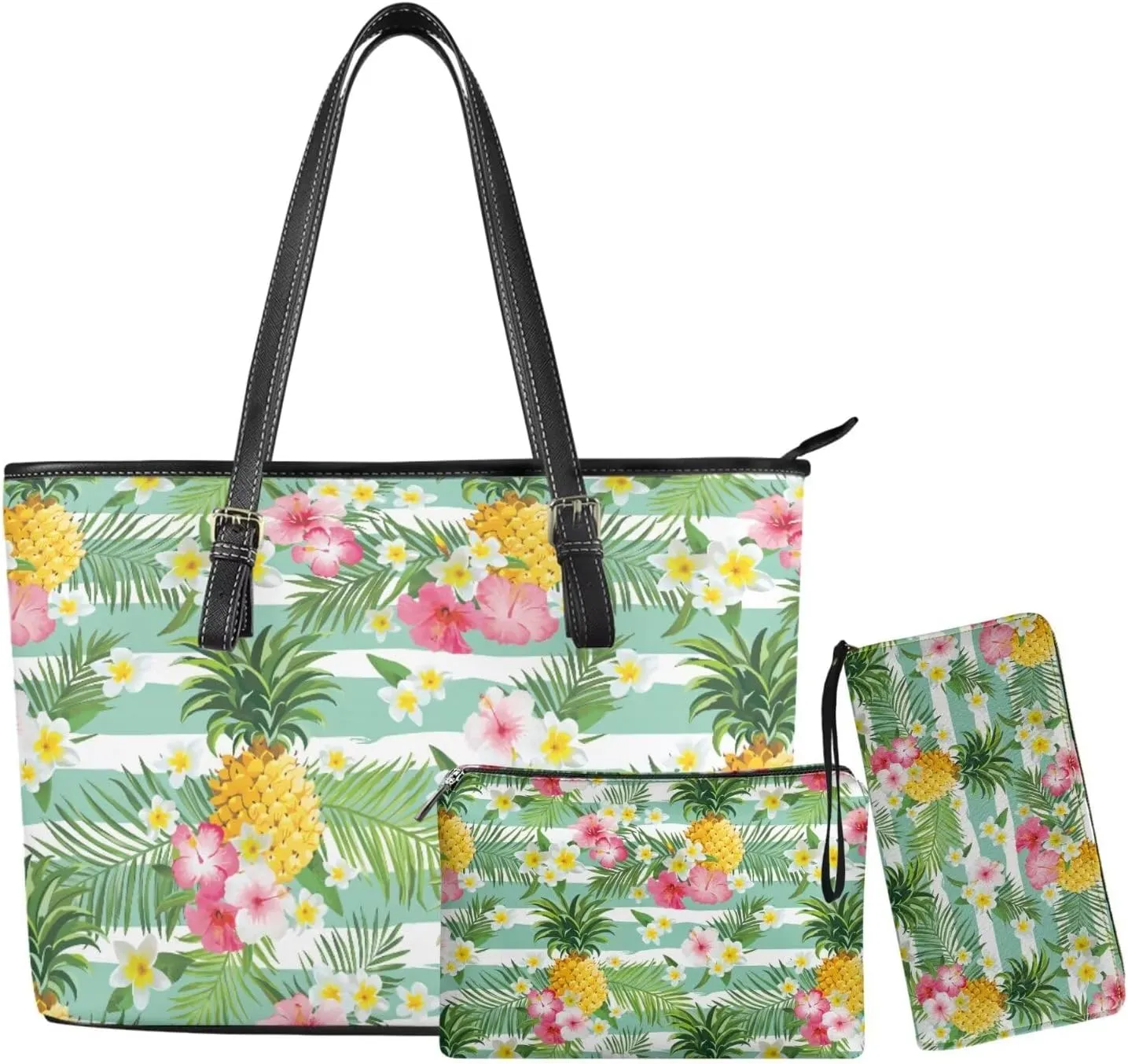 Tote Bag,Handbag,Wallet Set for Women Trendy Tote Bag Shoulder Purse Clutch Satchel Wallet School Work Bags