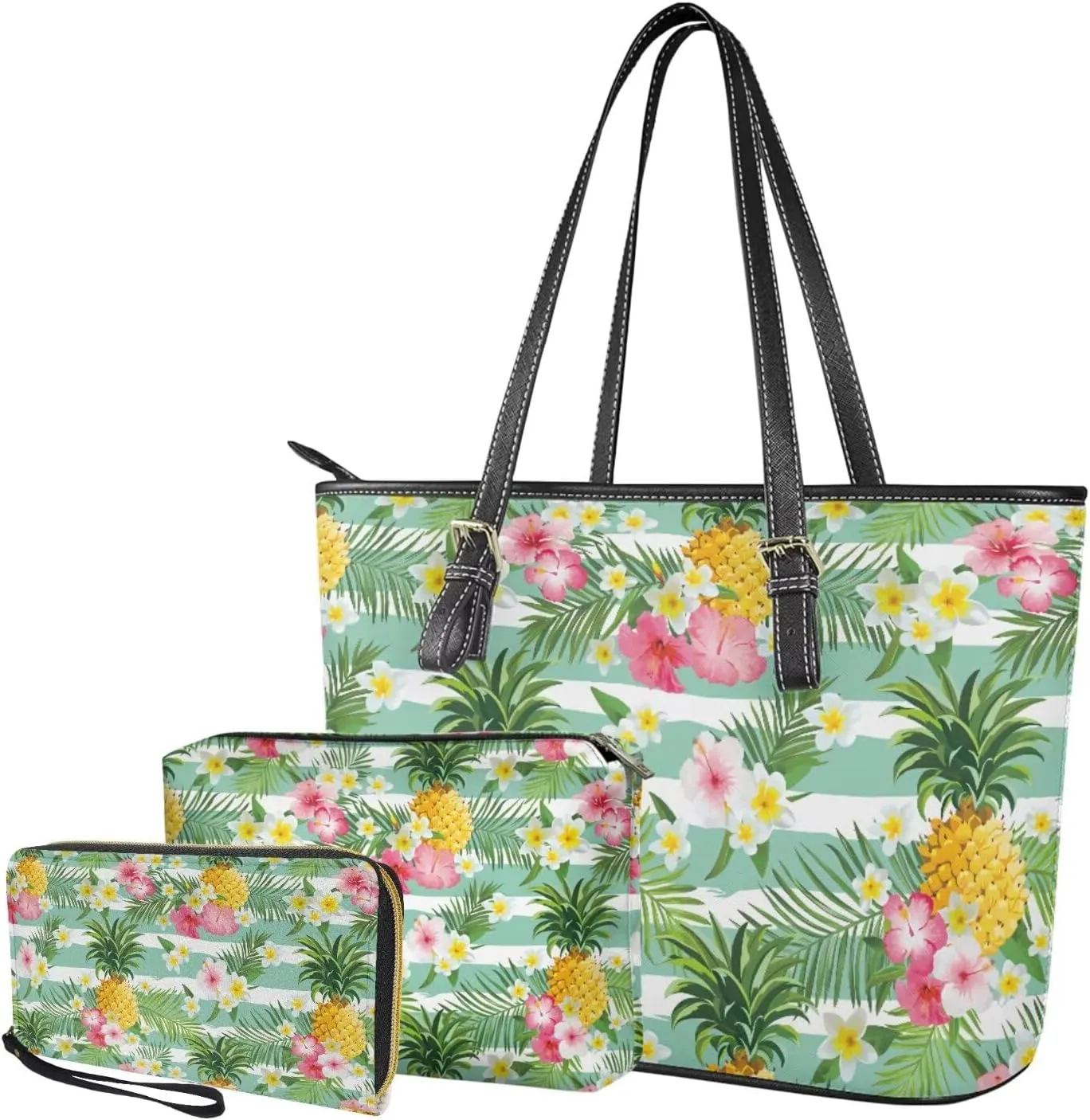 Tote Bag,Handbag,Wallet Set for Women Trendy Tote Bag Shoulder Purse Clutch Satchel Wallet School Work Bags