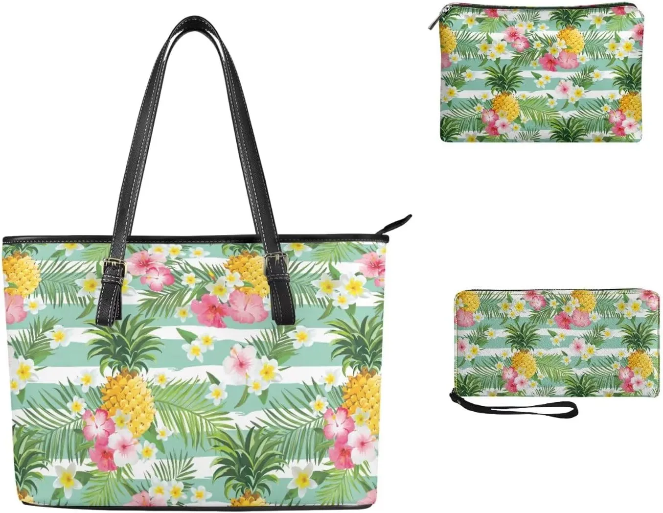 Tote Bag,Handbag,Wallet Set for Women Trendy Tote Bag Shoulder Purse Clutch Satchel Wallet School Work Bags