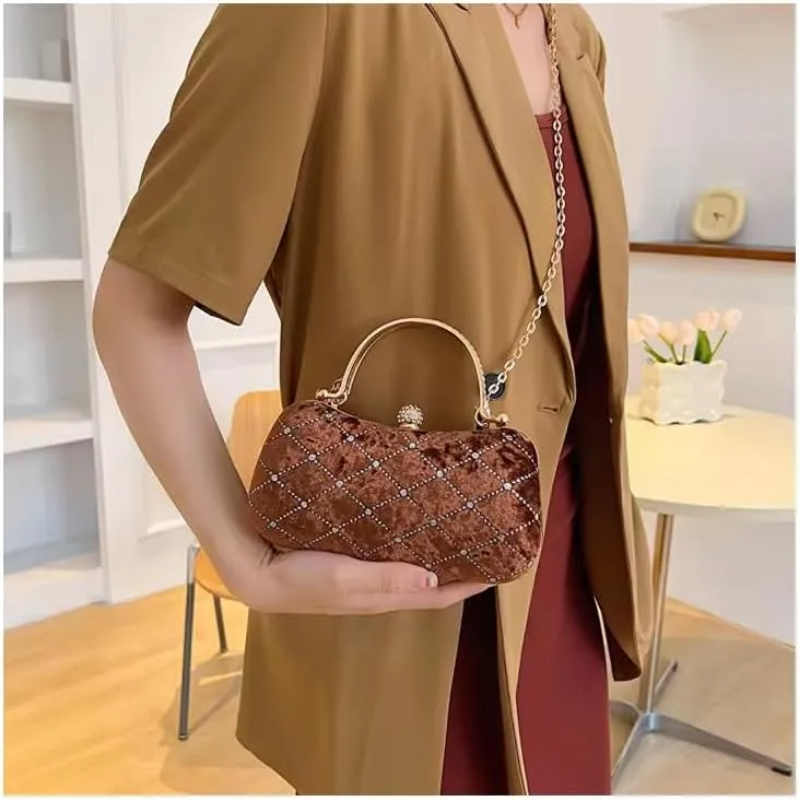 Trendy Evening Purse Velvet CLutch Purse Solid Evening Bag Clutch Purse For Women