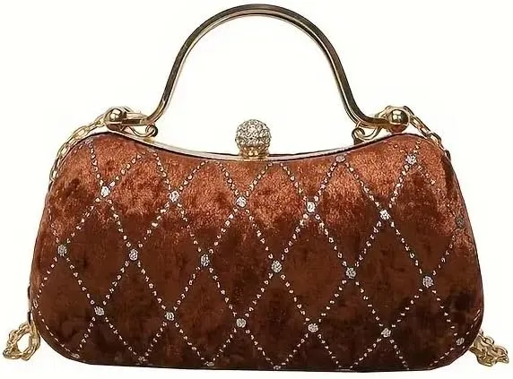Trendy Evening Purse Velvet CLutch Purse Solid Evening Bag Clutch Purse For Women