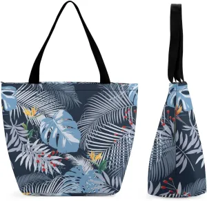 Tropical-Floral-Texture Tote Bags Handbags for Women Fashion Shoulder Bags Shoulder Handbag.