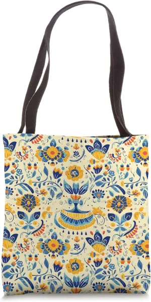 Ukraine Retro 30s Floral Vintage Ukrainian Pattern Tote Bag