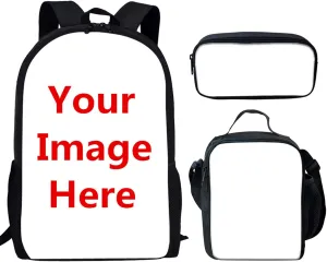 UNICEU Kids Backpacks for School Teen Galaxy Printed Boys Backpack Lunchbox Set