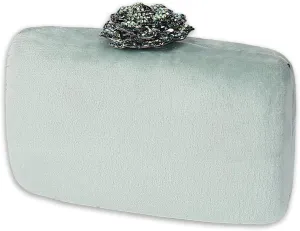 Velvet Clutch Bag for Women Diamond Flower Lock Evening Bag Sparkly Rhinestone Handbag Bridal Wedding Purse