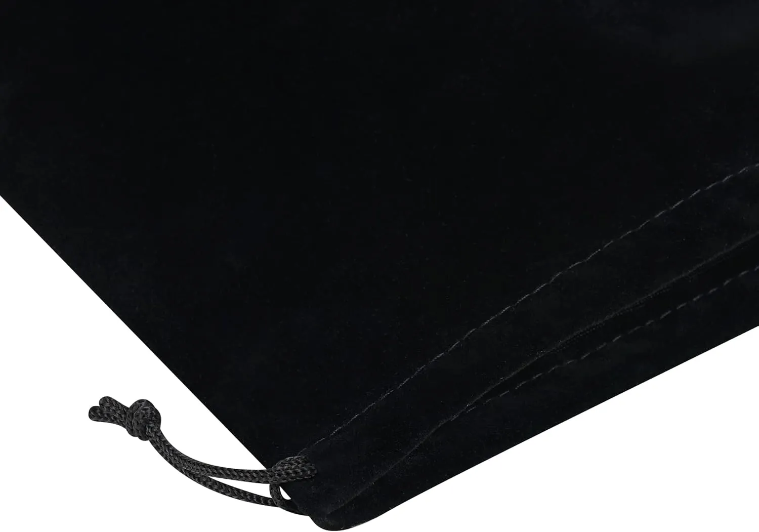 Velvet Drawstring Gift Bags - Bulk Wholesale (7 x 9 inch - 50 pack, Black)