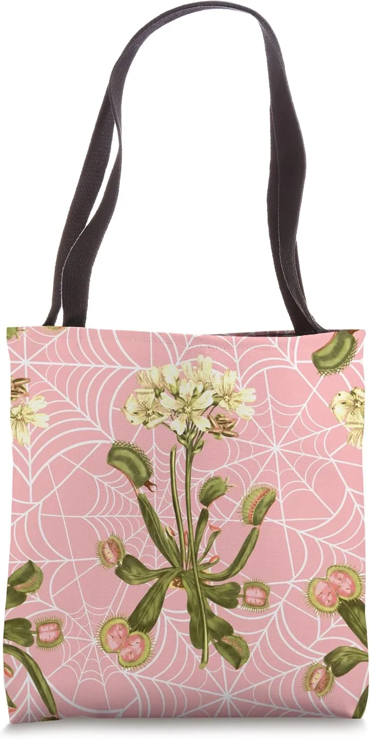 venus flytrap floral spider web Tote Bag