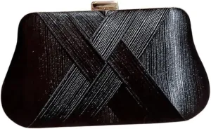 Verdusa Women's Metallic Evening Handbag Glitter Clutch Purse Party Bag