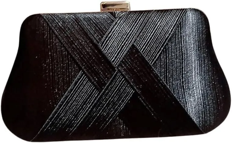 Verdusa Women's Metallic Evening Handbag Glitter Clutch Purse Party Bag